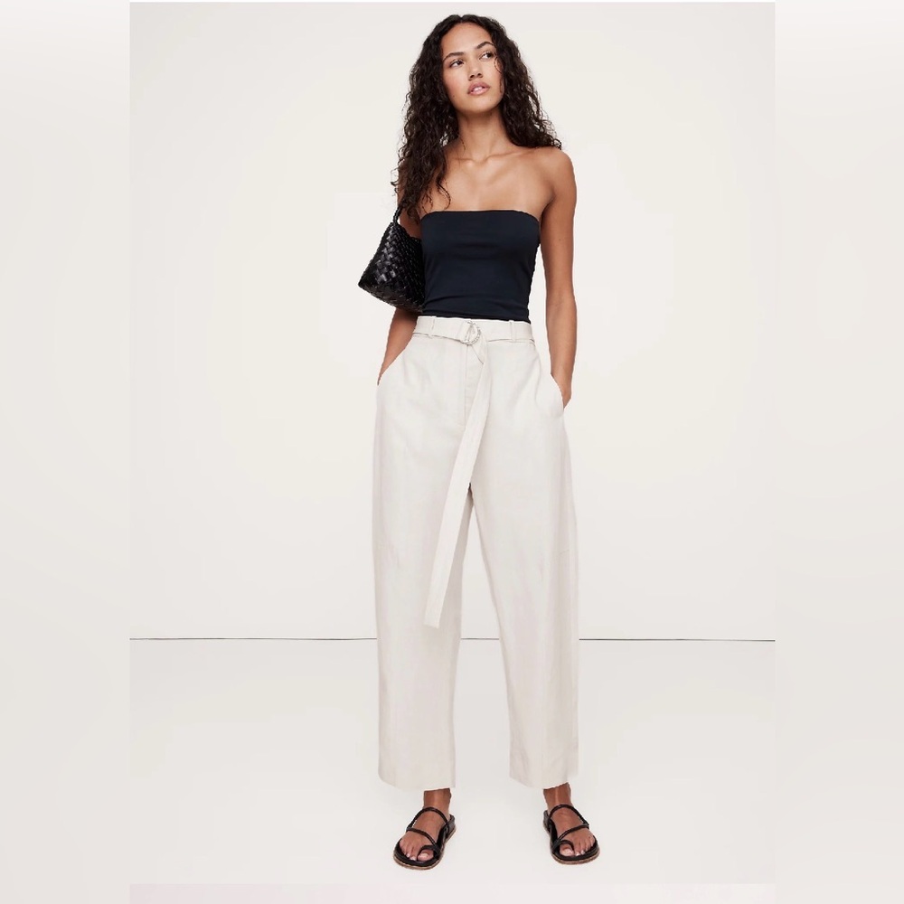 Banana Republic Cream Wide Leg Pants